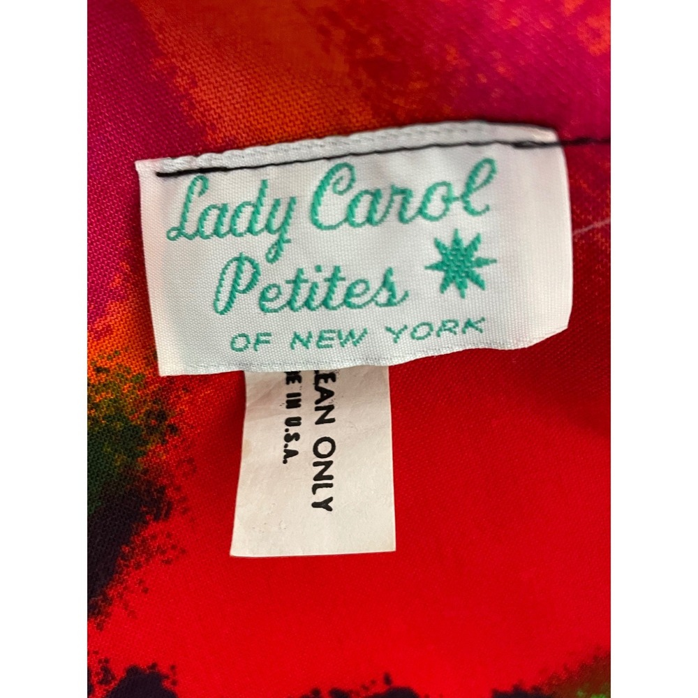 Lady Carol Petites Vintage Abstract Watercolor Open Front Duster Jacket Size 14 - Picture 8 of 10